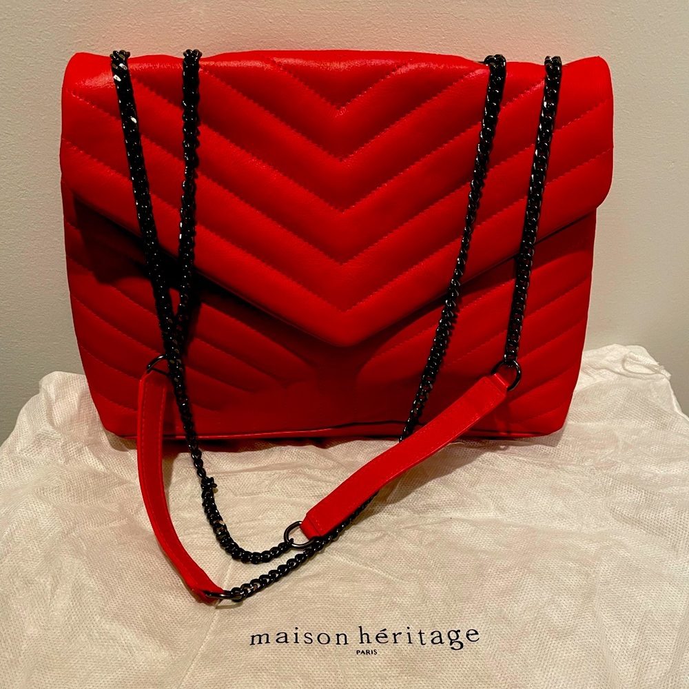 New Red Maison Heritage purse. Tags removed, but it’s never been carried.